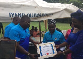 Presentation of Award of Recognition to Rector, The Polytechnic of Ibadan, Prof. Kazeem A. Adebiyi
